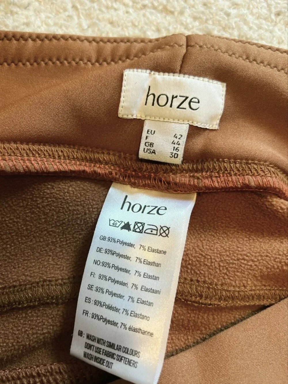 Horze Winter Riding Tights Silicone Knee Patch Women’s size 30
